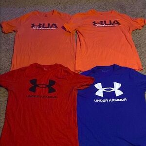 Under Armour Red and Orange Short Sleeve Tees 4 for 1!!